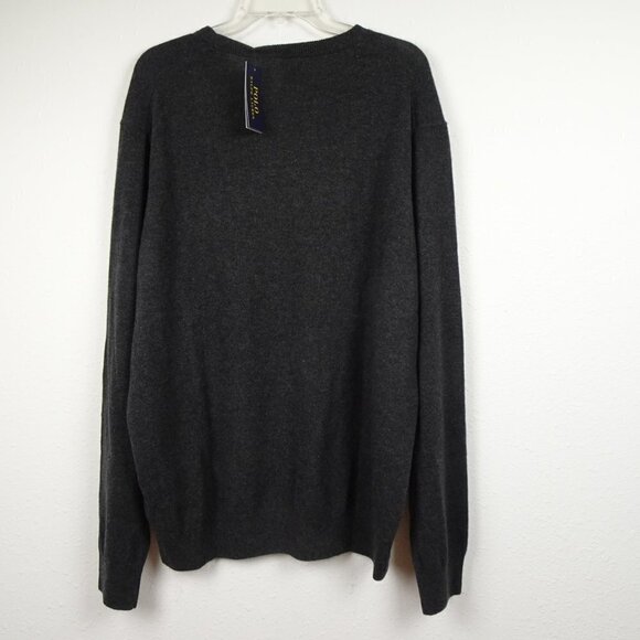 Polo Ralph Lauren Cashmere Sweater Men's Size 2XL Gray Crew Neck Washable $298 - Picture 4 of 7